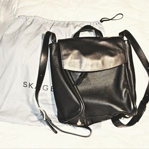skagen ebba leather backpack
